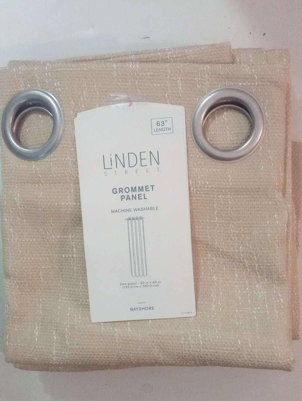 Linden Street Bayshore Grommet Panel Curtain Gold  63" NWT $95